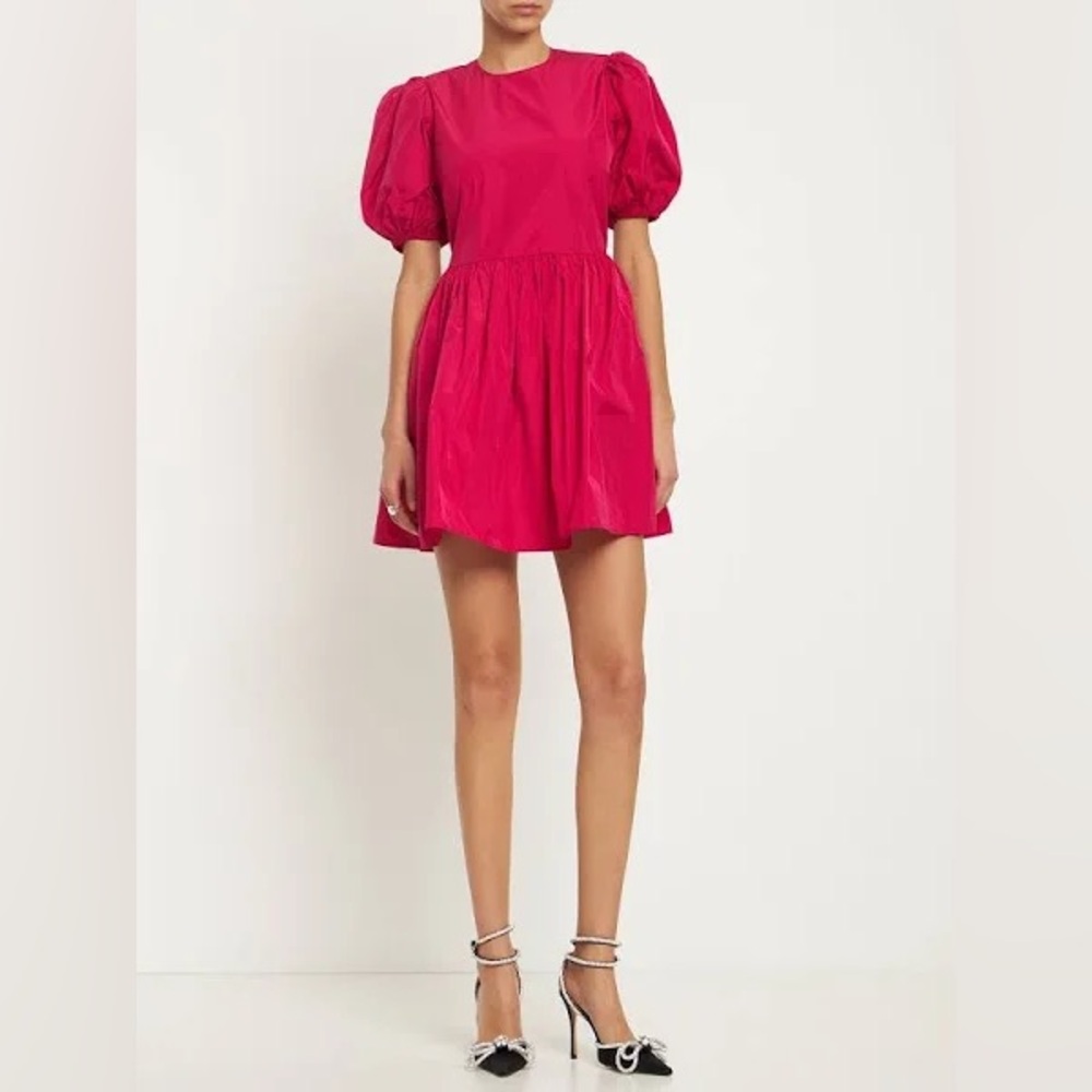 RED Valentino Ruffle-Sleeved Backless Mini Taffeta Dress Size EU 40 - US 4-6 - Picture 2 of 16